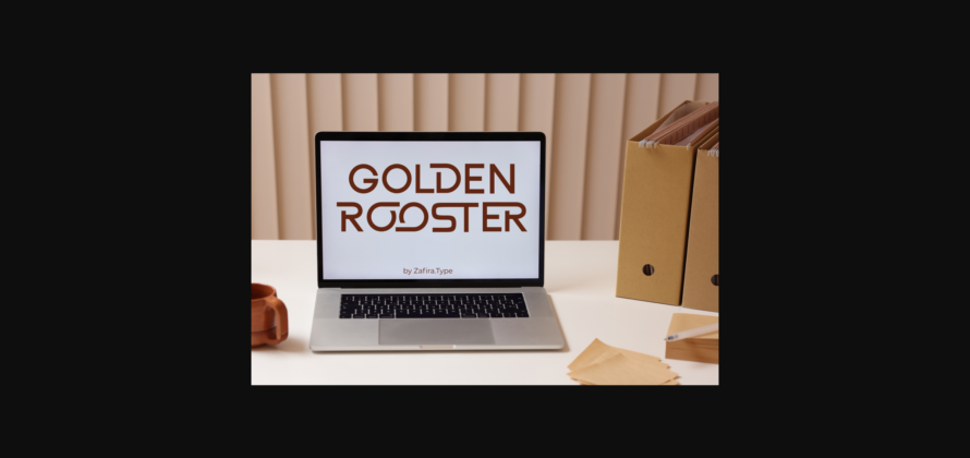 Golden Rooster Font Poster 9
