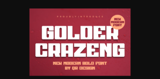 Golder Crazeng Font Poster 1