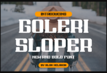 Goleri Sloper Font Poster 1