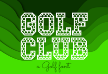 Golf Club Font Poster 1