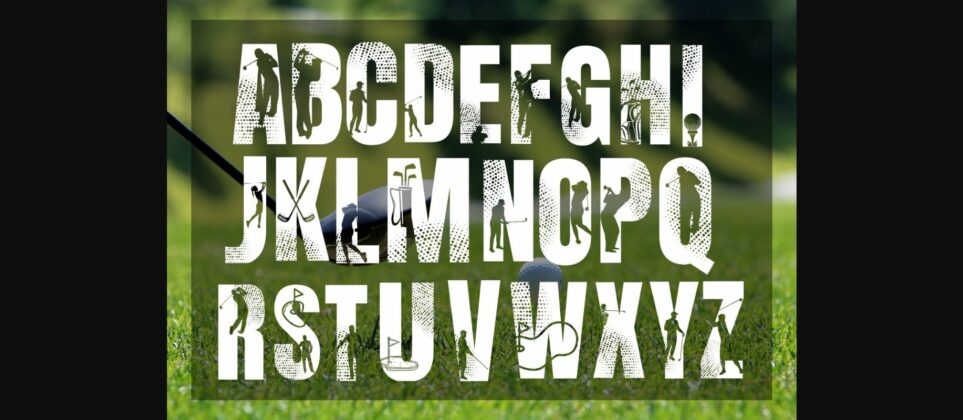 Golf Font Poster 4