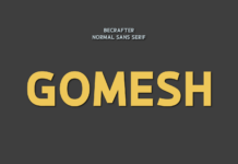 Gomesh Font Poster 1