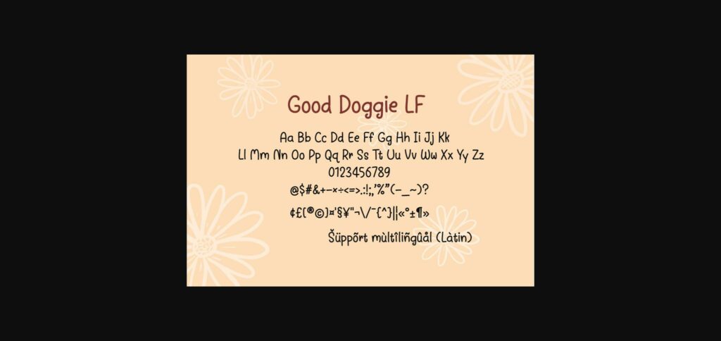 Good Doggie Lf Font Poster 10