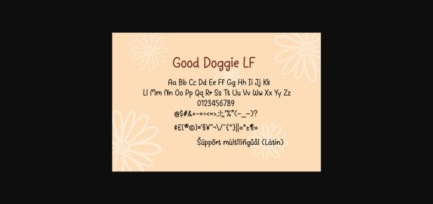 Good Doggie Lf Font Poster 10