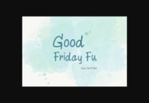 Good Friday Fu Font Poster 1