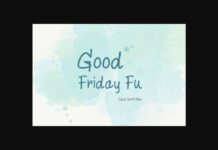 Good Friday Fu Font Poster 1