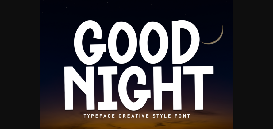 Good Night Font Poster 3