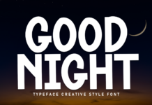 Good Night Font Poster 1