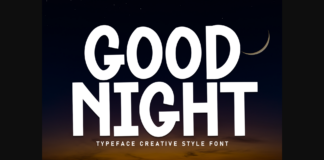 Good Night Font Poster 1