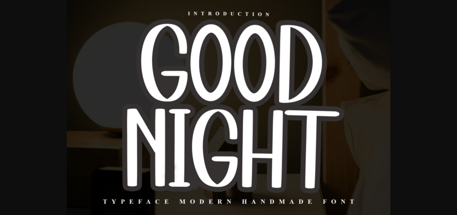 Good Night Font Poster 3