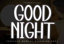 Good Night Font Poster 1