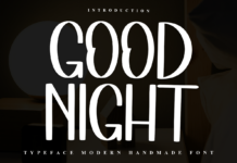 Good Night Font Poster 1