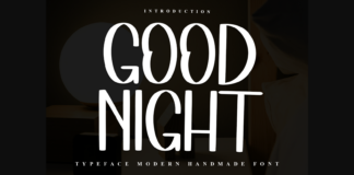 Good Night Font Poster 1