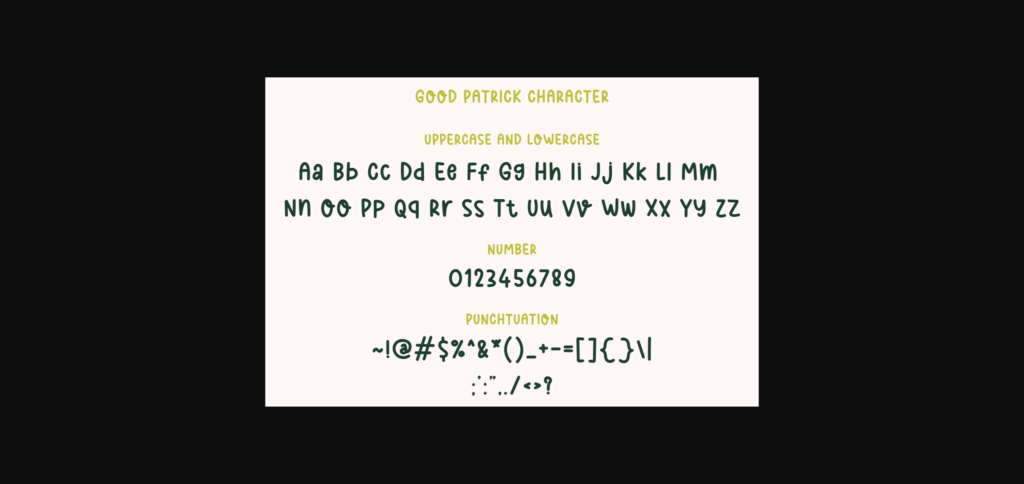 Good Patrick Font Poster 8