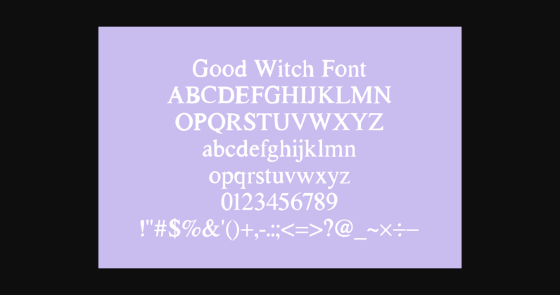Good Witch Font Poster 7
