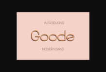 Goode Font Poster 1