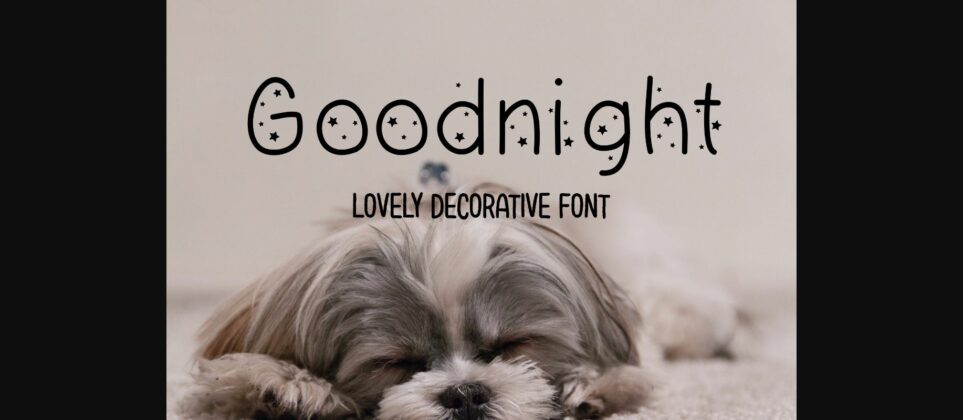 Goodnight Font Poster 1