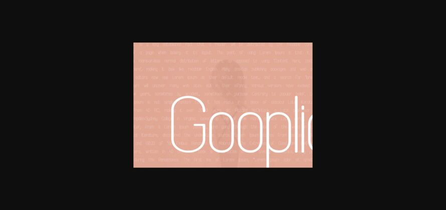 Gooplicon Font Poster 5