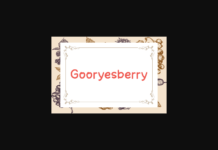 Gooryesberry Font Poster 1