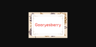 Gooryesberry Font Poster 1