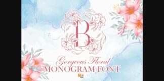 Gorgeous Floral Monogram Font Poster 1
