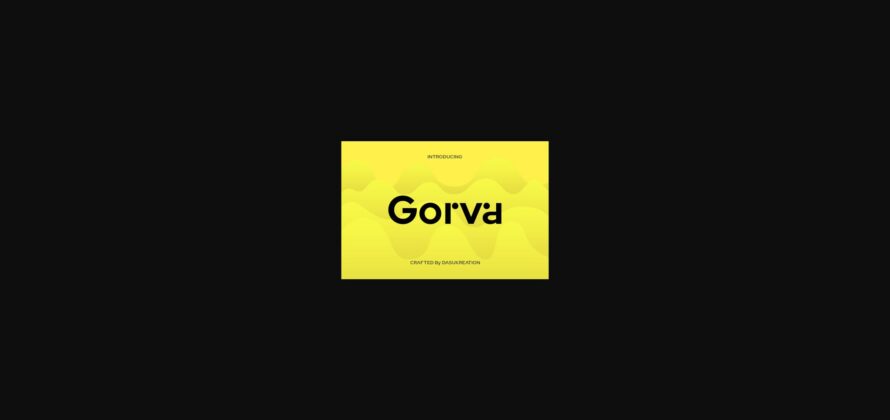 Gorva Font Poster 3
