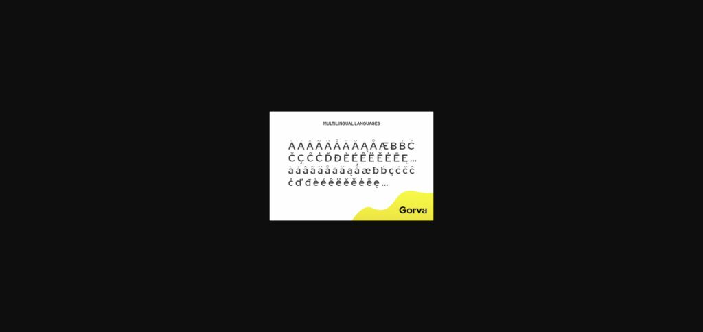 Gorva Font Poster 6