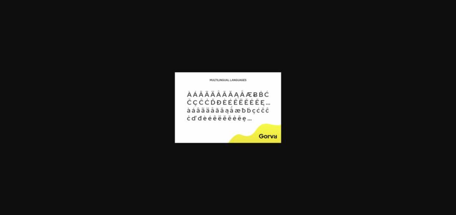 Gorva Font Poster 6