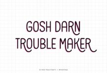 Gosh Darn Trouble Maker Font Poster 1