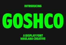 Goshco Font Poster 1