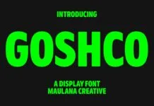 Goshco Font Goshco Font Poster 1