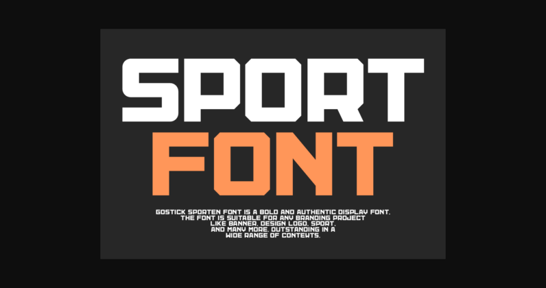 Gostick Sporten Font Poster 2