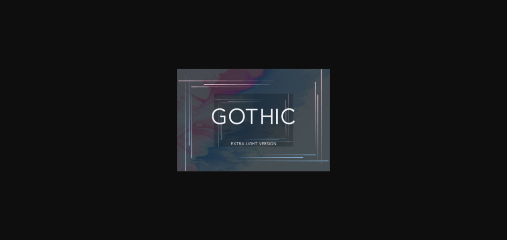 Gothic Extra Light Font Poster 3