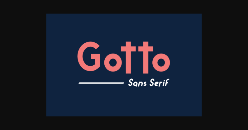 Gotto Font Poster 3