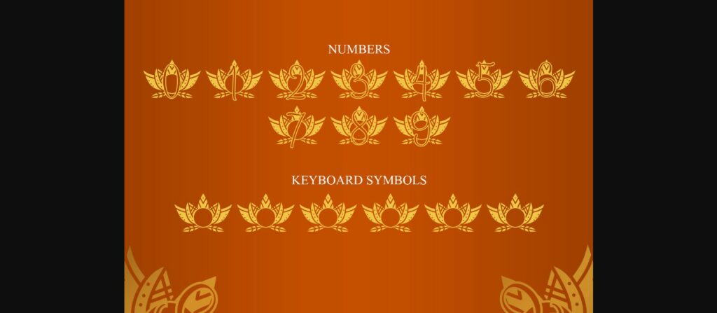 Grace Lotus Mandala Monogram Font Poster 7