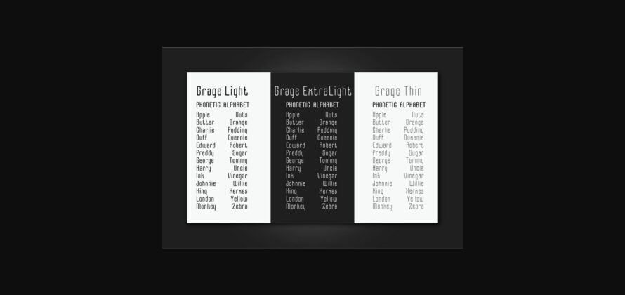 Grage Font Poster 10