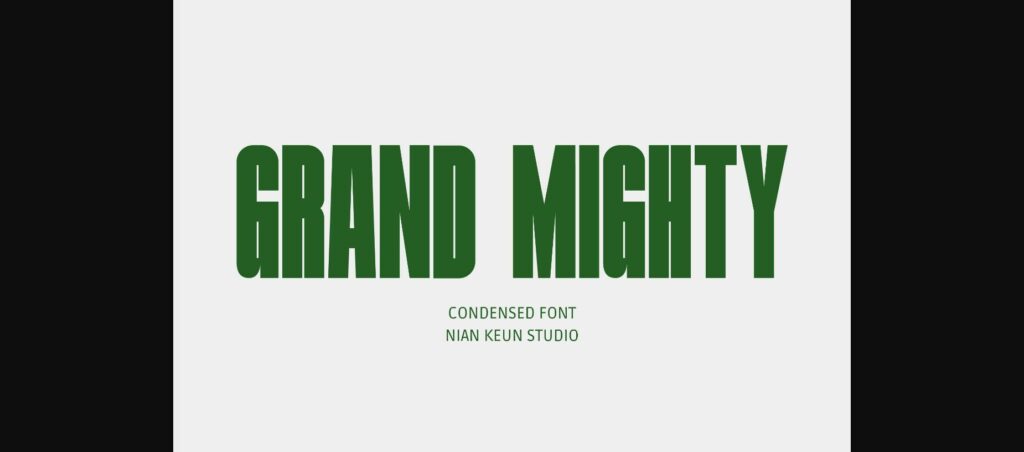 Grand Mighty Font Poster 3
