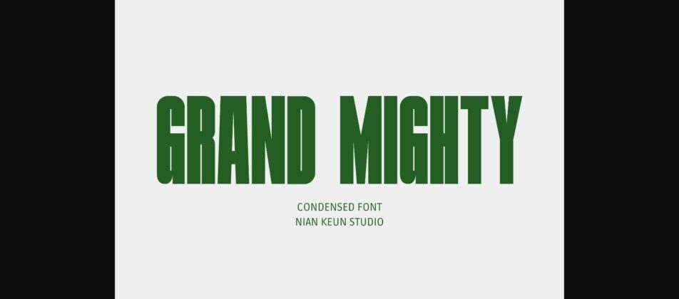 Grand Mighty Font Poster 3