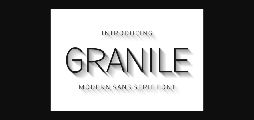 Granile Font Poster 3