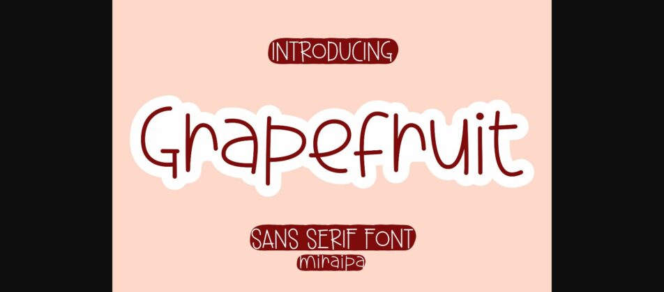 Grapefruit Font Poster 1