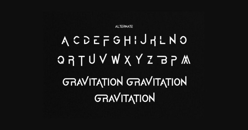 Gravitation Font Poster 9