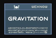 Gravitation Font Poster 1