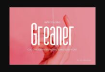 Greaner Font Poster 1