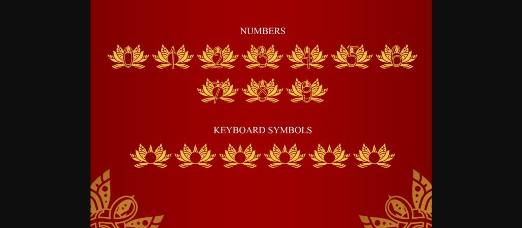 Great Lotus Mandala Monogram Font Poster 7