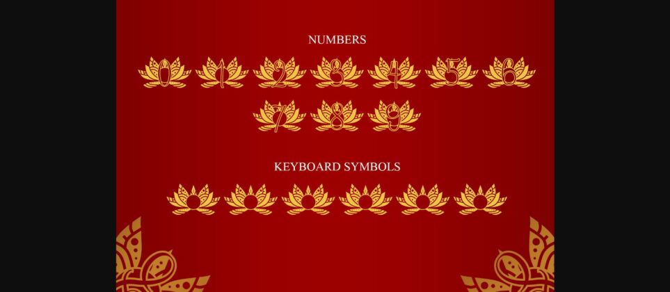 Great Lotus Mandala Monogram Font Poster 7