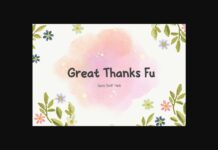 Great Thanks Fu Font Poster 1