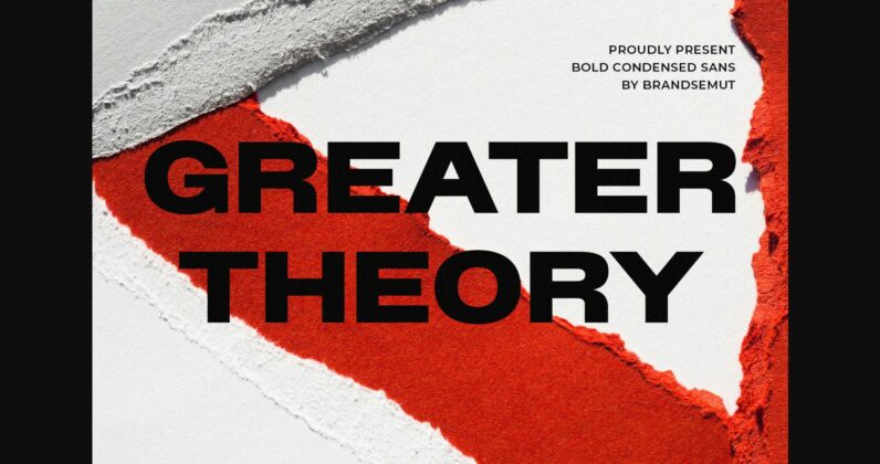 Greater Theory Font Poster 1