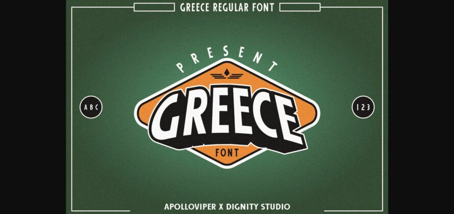 Greece Font Poster 3