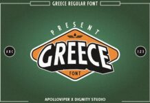 Greece Font Poster 1