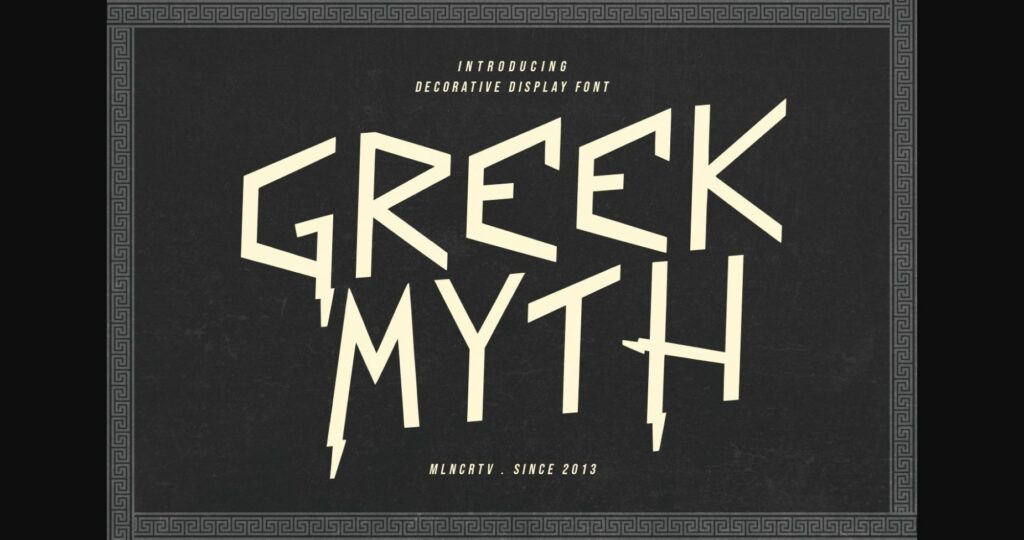 Greek Myth Font Poster 3